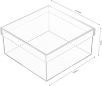 Boîte en acrylique transparente sur mesure de haute qualité avec couvercle, présentoir en plexiglas, boîte transparente en acrylique avec couvercle
