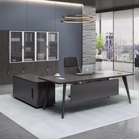 Combinaison table et chaise de mobilier de bureau 2.4m Tables d'ordinateur de bureau Bureau de meubles Big Boss