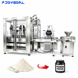 Machine de remplissage et d'emballage automatique de poudre de protéines de lactosérum, ligne de production de remplissage de bouteilles à haute vitesse, fourniture OEM - Product Image 1