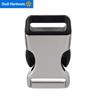 Accessoires de quincaillerie pour sacs à dos et bagages en métal noir, boucles à dégagement rapide pour sacs à main en alliage de zinc, 10mm, 15mm, 20mm, 25mm