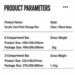 Dispensador de Sobres de Cartas Coleccionables de Acrílico Transparente, Expositor de Sobres con Alimentación por Gravedad, Soporte para Cartas TCG para Estantes de Tiendas Minoristas - Product Image 6