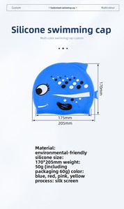JW-1283 Gorro de Natación de Silicona con Forma de Pez para Niños de 3 a 8 Años, Personalizado, de Dibujos Animados, Impermeable, Suave y <span class=keywords><strong>Bonito</strong></span> - Product Image 6