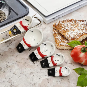 Nhà Máy Giá thủ công Snowman 1 gam gốm phục vụ thìa <span class=keywords><strong>Fancy</strong></span> Đo muỗng cho Baking công cụ - Product Image 2