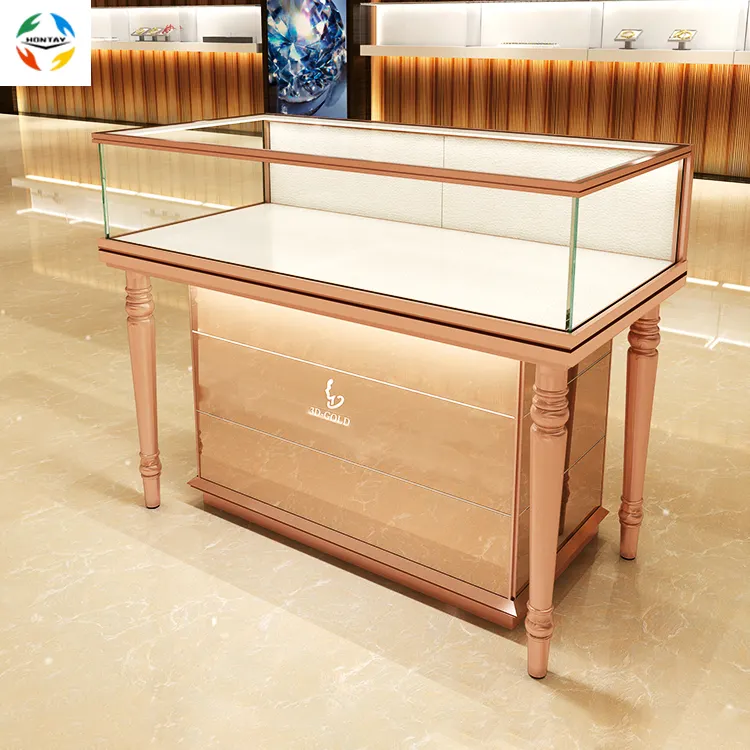 رخيصة الثمن متجر متجر مكافحة تصميم Vitrine عرض مجلس الوزراء المجوهرات كابينة زجاجية معرض مجوهرات تصميم مضادة