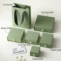 Boîte à bijoux de luxe avec sac cadeau, boîtes en papier personnalisées avec logo pour bague, collier, boucles d'oreilles, bracelet, emballage cadeau