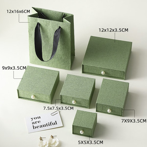 Caja de Regalo de Joyería de Lujo con Bolsa de Regalo, Cajas de Papel con Logotipo Personalizado para Anillos, Collares, Pendientes, Pulseras, Empaque de Regalo - Product Image 5