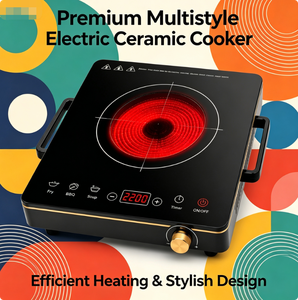 Cocina Infrarroja Portátil 2027 AT-2701, 110-240V, Voltaje Amplio, 2200W, Cocina Eléctrica Infrarroja Multifunción - Product Image 4