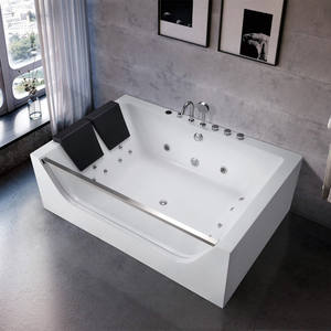 Affinare classico 1.8m 71 pollici due persone acrilico idromassaggio vasche da bagno finestra trasparente grandi dimensioni uso esterno Villa massaggio grembiule - Product Image 1