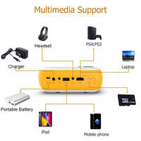 Portable 1600lumen Poche Home Cinéma Théâtre Mobile Maison Vidéo Lumières De Noël Projecteur