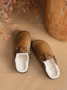 Chaussons d'automne-<span class=keywords><strong>hiver</strong></span> pour femmes en coton Bircan, nouvelles chaussures doublées de polaire avec semelle épaisse antidérapante, bout plat, semelle souple, chaussures décontractées - Product Image 6