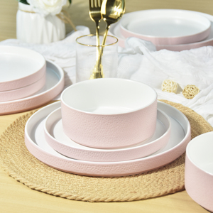 Juego de Vajilla de Cerámica Moderna de 12 Piezas, <span class=keywords><strong>Platos</strong></span> y Tazones de <span class=keywords><strong>Porcelana</strong></span> para Hogar, Hotel, Restaurante, Venta al Por Mayor OEM, en Stock - Product Image 6