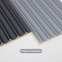 Panneau intérieur 3D WPC PVC Panneaux muraux cannelés Panneaux composites bois-plastique pour décoration murale