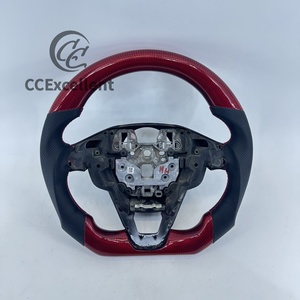 Volant en fibre de carbone rouge CCexcellent pour <span class=keywords><strong>Ford</strong></span> <span class=keywords><strong>Fusion</strong></span> Mondeo MK5 Edge Galaxy 2013-2018 Stock d'entrepôt américain Expédition directe - Product Image 1