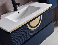 Armoire à miroir LED de style ferme moderne vasque en céramique vanité de salle de bain murale écologique pour utilisation en appartement hospitalier