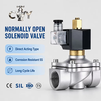 Vanne solénoïde normalement ouverte série 2W en acier inoxydable 304 DN15 à DN50, vanne électrique pour l'eau