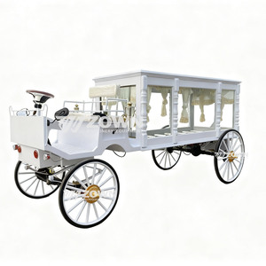 Remorque funéraire noire de style européen vintage à 4 roues ZOWN, construction en acier, électrique, garantie de 2 ans, personnalisable - Product Image 3