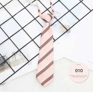 Venta directa <span class=keywords><strong>de</strong></span> fábrica, corbata <span class=keywords><strong>de</strong></span> poliéster con rayas <span class=keywords><strong>de</strong></span> Color verde, corbatas sin nudo uniformes ajustables - Product Image 6