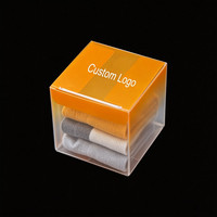 Boîte d'emballage en plastique transparent PET recyclable imprimée en couleur pour chaussettes, vêtements, cosmétiques, outils de rangement