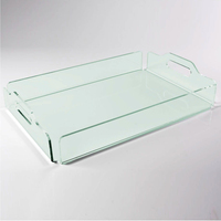 Personnalisé Table Lucite Plateau Verre Vert Acrylique Plateau de salle de Bain