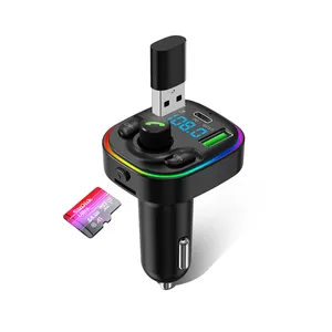 7 видов цветов TF-карта двойной USB c громкой связью быстрое автомобильное зарядное устройство QC3.0 аудио MP3-плеер комплект беспроводной BT 5,0 Bluetooth Fm-передатчик для автомобиля