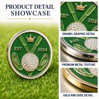 Marqueur de balle de golf PRIMUS GOLF personnalisé en métal émaillé, motif irrégulier de dessin animé, anti-rouille, portable, accessoire de putting extérieur unique