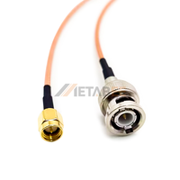 Câble adaptateur coaxial BNC mâle vers SMA mâle, 30cm, RF Jumper, faible perte, 50 Ohm