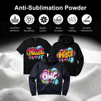 Poudre DTF anti-sublimation blanche, adhésive thermofusible pour bloc anti-migration de la teinture sur polyester foncé