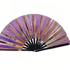 Decoraciones de Pared de PVC, Regalo Festivo, Abanico de Mano Transparente Iridiscente de Fantasía, Abanico Grande de Kpop - Product Image 2