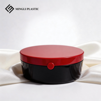 Nouvelle boîte à coussin d'air ronde transparente en PS de 13 g avec miroir, emballage de lotion, conteneur en plastique recyclable