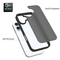 Pour iPhone 16 6.1 pouces coque hybride TPU pare-chocs
