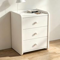Meuble de chevet moderne et minimaliste OEM de 30 cm avec 3 tiroirs, multifonctionnel, étanche et durable pour chambre à coucher