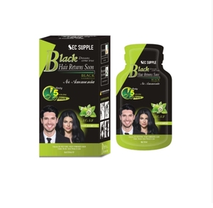 Tinte Capilar Herbal Semipermanente Negro Natural de 30 ml, Sin Amoníaco, Cubre las <span class=keywords><strong>Canas</strong></span>, <span class=keywords><strong>Color</strong></span> Duradero <span class=keywords><strong>para</strong></span> Mujeres y Hombres - Product Image 1