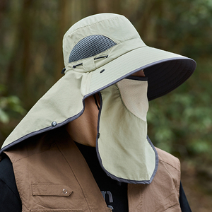 2025 esterno estivo cappello a secchiello per gli uomini copril collo protezione viso Anti UV per alpinismo e pesca - Product Image 5