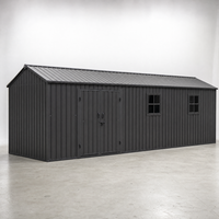 Abri de jardin étanche en métal, abri de garage extérieur, abri de garage en acier, portes doubles