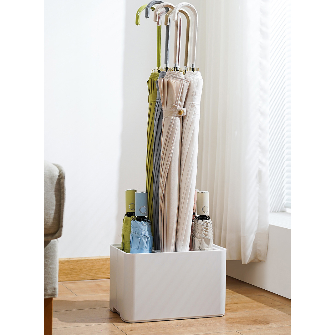 Porte-parapluie Intérieur Avec Bac Récupérateur D'eau - Design Vase, Métal Résistant, Plateau Amovible, Dimensions 25x15x10 Cm