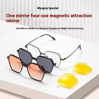 2025 Bestfit marque coucher de soleil rouge ensemble de lunettes de soleil Protection UV à la mode magnétique diamant visage myopie lunettes