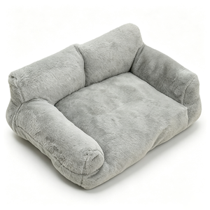 Soft Plush <b>Dog</b> Bed Rectangle Pink Faux Fur Pet <b>Sofa</b> Indoor All Seasons Removable Washable Cute Style - Product Image 4