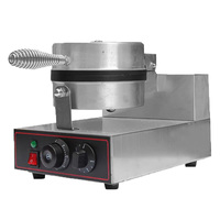 Machine à gaufres commerciale 1200W, machine à gaufres électriques en acier inoxydable, mini machine à gaufres bulles pour gâteaux aux œufs
