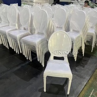 Chaise de salle à manger Louis Ghost moderne en plastique, empilable, durable et pliable, idéale pour les événements, mariages, hôtels et banquets - Vente en gros usine