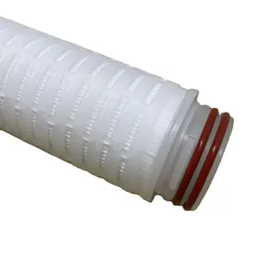 High flow folded cartridge 40 inch pp polypropylene filtration water circulation horizontal folded large flux cartridge