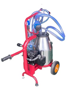 Máquina de ordeño móvil grande de 25L/30L/40L con vibración para ganado, ovejas y camellos, de un solo cubo y con alimentación enchufable. - Product Image 3