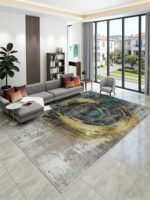 Tapis de design abstrait à rayures noires et blanches, résistant à la saleté, lavable, tapis de salon, tapis de porte d'hôtel