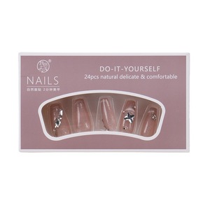 Uñas hechas a mano, piel desnuda, sonrisa, Ojo de Gato, manicura francesa, puntas de uñas usables de gama alta, acabado al por mayor - Product Image 5