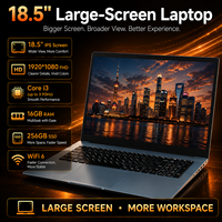 Ordinateur portable professionnel 18,5 pouces FHD IPS Intel Core i3-10100Y 8 Go 256 Go SSD WiFi 6 avec chargement USB-C PD 5.2