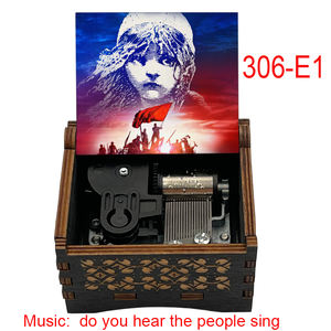 Boîte à musique vintage en bois à remonter « Do You Hear the People Sing » avec mouvement mécanique à 18 notes – Cadeau idéal pour enfants, <span class=keywords><strong>amis</strong></span> et familles - Product Image 3
