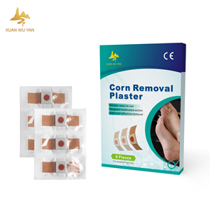 Vente en gros de 6 paquets de pansements adhésifs médicaux pour l'élimination des cors avec acide salicylique, application écologique pour les pieds, étiquette privée OEM - Product Image 3