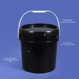 Bán Buôn Có Thể Tái Chế 3D UV Ánh Sáng Bằng Chứng Nhựa Màu Đen Nhựa Trống Thùng Shadowless Keo Cho Làm Móng Tay Sơn Móng Tay 3D Xô - Product Image 1