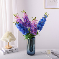 Dekorasi lanskap pernikahan bunga buatan Hyacinth merah muda putih Biru Delphinium sentuhan nyata kualitas tinggi