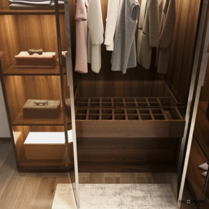 Armadio moderno con Design in vetro e legno guardaroba - Product Image 2