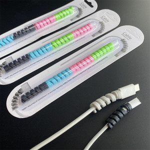 Đầy Màu sắc sạc cáp bảo vệ nhựa Set USB sạc Saver <span class=keywords><strong>Silicone</strong></span> linh hoạt dây cáp bảo vệ cho hầu hết các dây điện thoại - Product Image 6